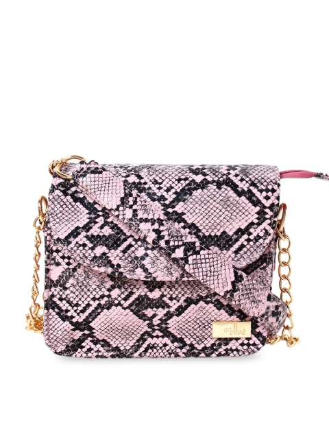 

yelloe Pink Animal Textured Bowling Sling Bag
