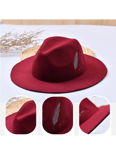 

XIMI VOGUE Pack of 2 Black & Maroon Embroidered Hats
