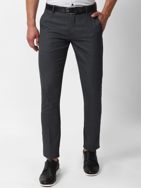 

Louis Philippe Sport Men Grey Textured Slim Fit Trousers