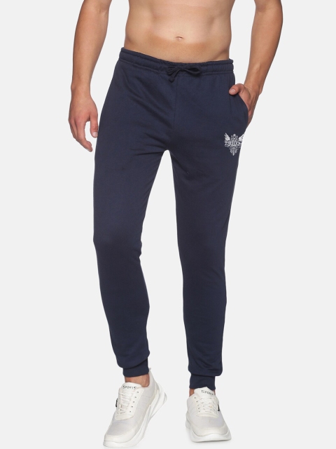 

MASH UNLIMITED Men Navy Blue Printed Joggers