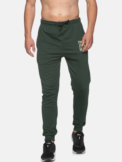 

MASH UNLIMITED Men Olive Green Printed Joggers