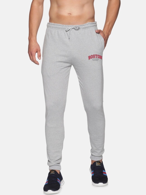 

MASH UNLIMITED Men Grey Graphic Printed Cotton Slim-Fit Joggers