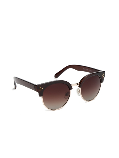 

Daniel Klein Unisex Round Sunglasses DK4143, Brown