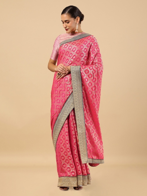 

Soch Pink & Multicoloured Floral Saree