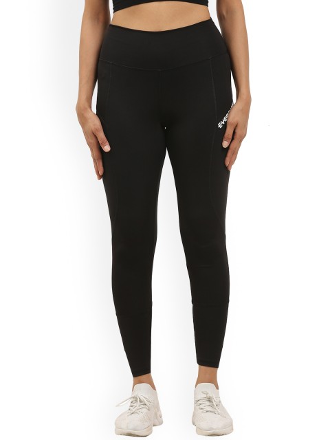 

EVERDION Women Black Solid Skinny-Fit High Rise Tights