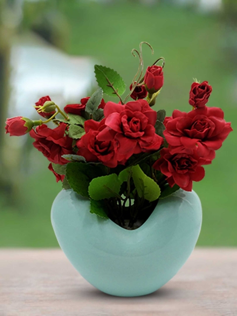 

Art Street Red Home Decoration Rose Flower with Pot