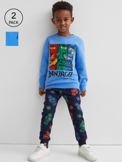 

H&M Boys Blue 2-Pack Printed Joggers
