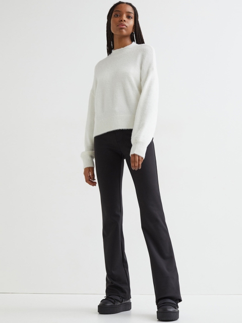 

H&M Women Black Flared Trousers
