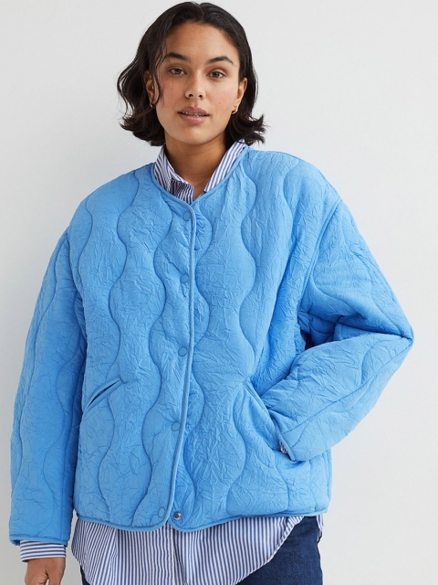 

H&M Women Blue Quilted Jacket