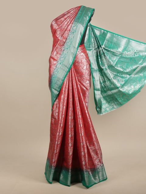 

Pothys Red & Green Woven Design Jute Silk Saree