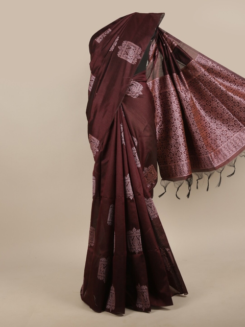 

Pothys Purple & Pink Ethnic Motifs Jute Silk Saree