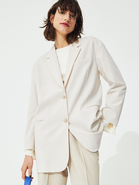

H&M Women Beige Oversized Jacket