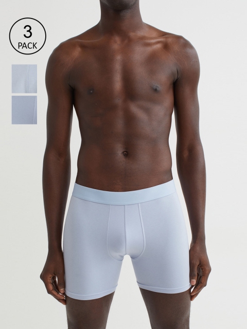 

H&M Men Blue 3-Pack Mid Trunks