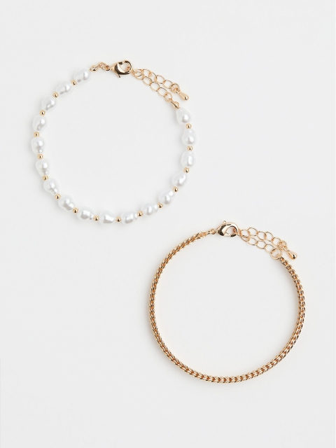 

H&M Women White & Gold-Toned 2-Pack Bracelets