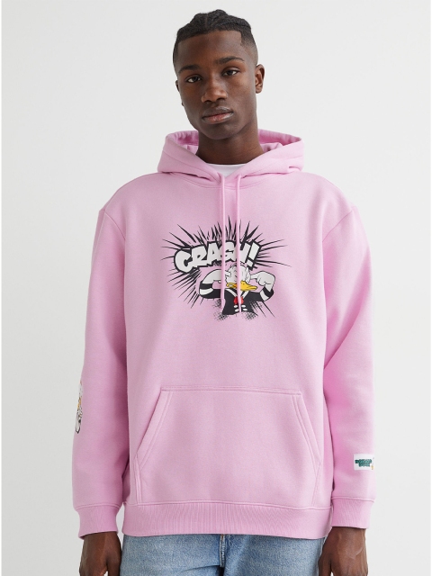 

H&M Men Pink Regular Fit Hoodie