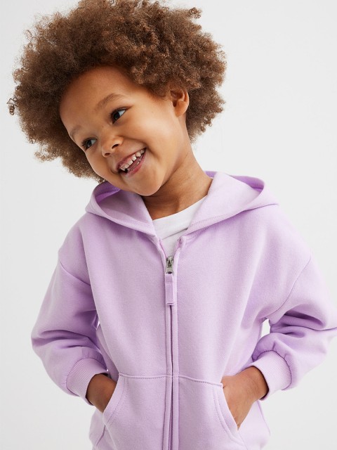 

H&M Girls Purple Zip-Through Hoodie