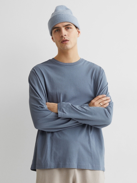 

H&M Men Grey Regular Fit Jersey Top