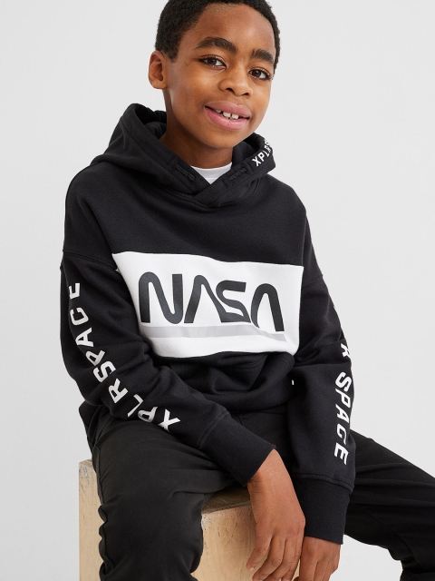 

H&M Boys Black NASA Oversized Hoodie
