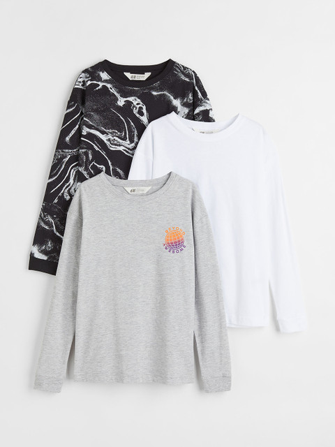 

H&M Pack of 3 Grey & White Sweatshirts