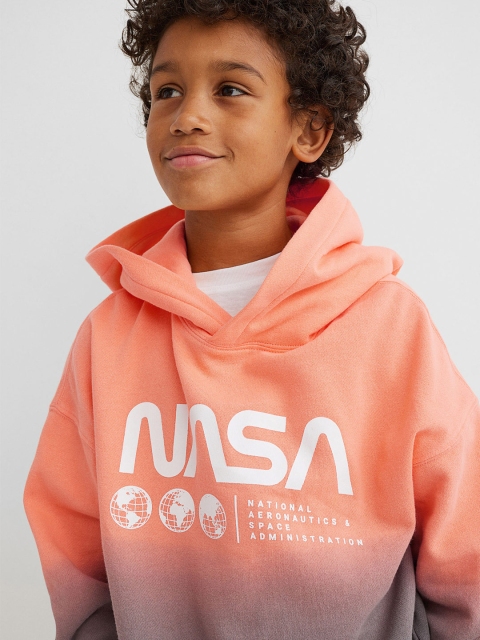 

H&M Boys Orange Oversized Hoodie