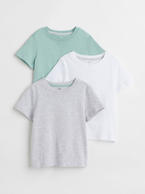 

H&M Boys 3-Pack Cotton T-shirts, White