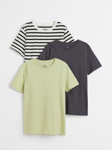 

H&M Boys 3-Pack T-shirts, Green