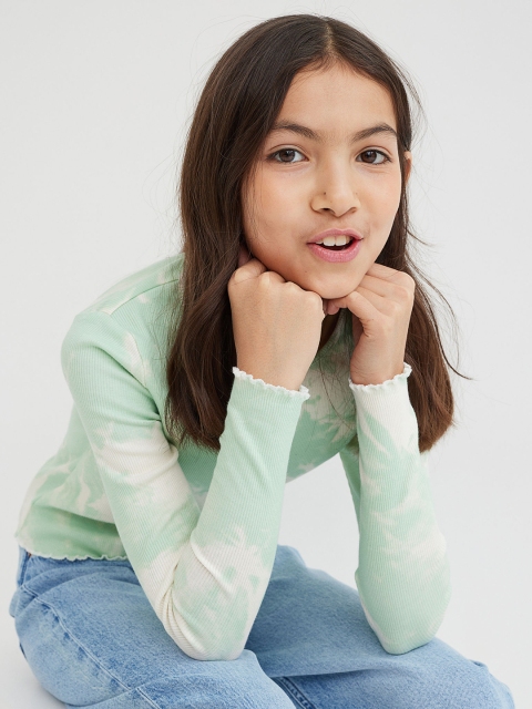 

H&M Girls Green Ribbed Top