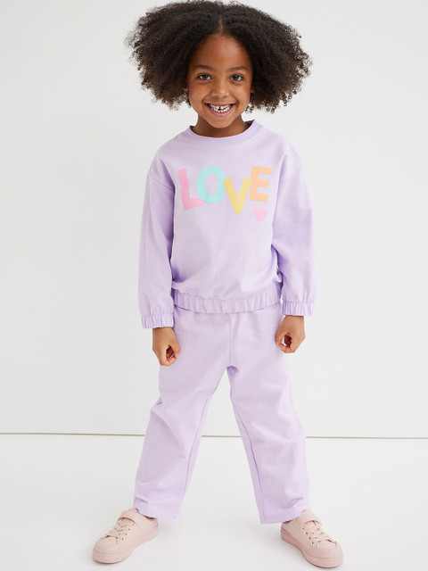 

H&M Girls 2-Piece Printed Set, Purple