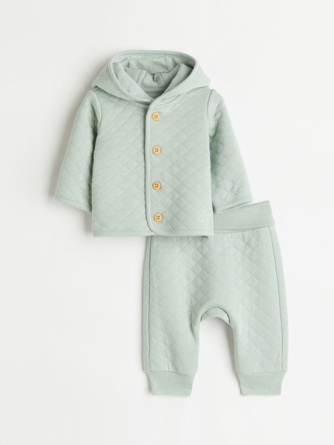 

H&M Boys Green 2-Piece Quilted Jersey Set