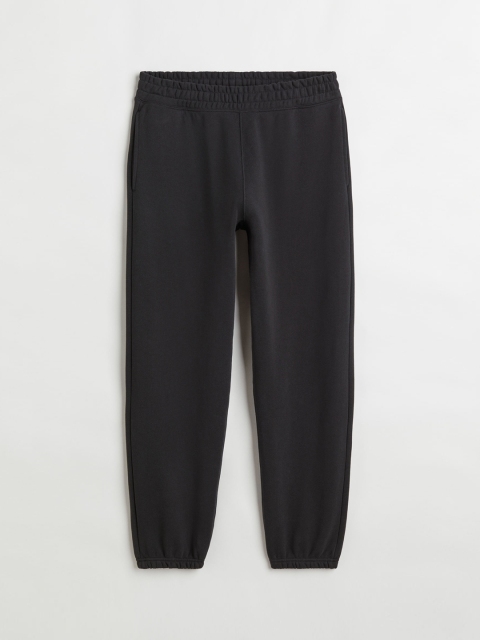 

H&M Men Black Solid Cotton Joggers