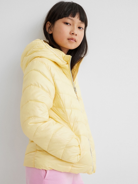 

H&M Girls Yellow Lightweight Puffer Jacket