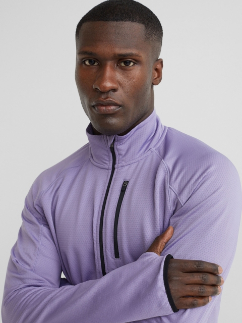 

H&M Men Purple Solid Regular Fit Running jacket