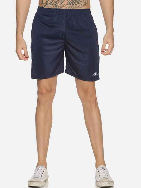 

HPS Sports Men Navy Blue Solid Slim Fit Sports Shorts