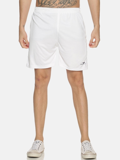 

HPS Sports Men White & Red Solid Slim Fit Sports Shorts