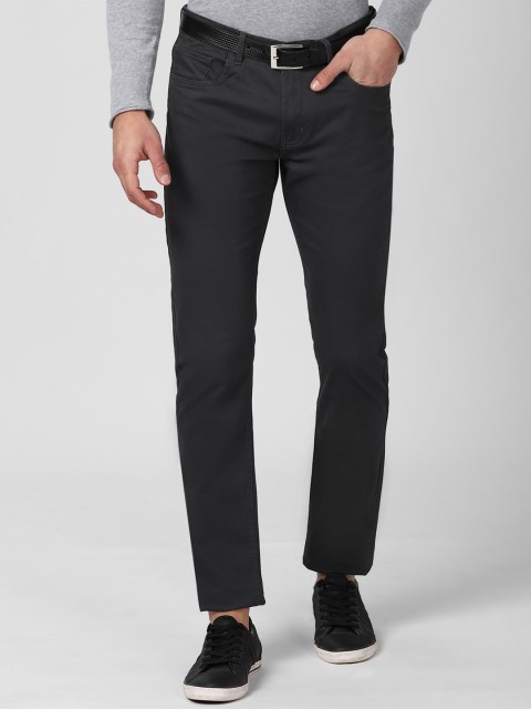 

Peter England Casuals Men Grey Slim Fit Trousers