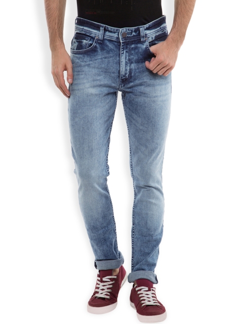 

LOCOMOTIVE Men Blue Dragon Fit Mid Rise Clean Look Jeans