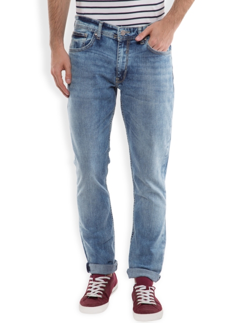 

LOCOMOTIVE Men Blue Dragon Fit Mid Rise Clean Look Jeans