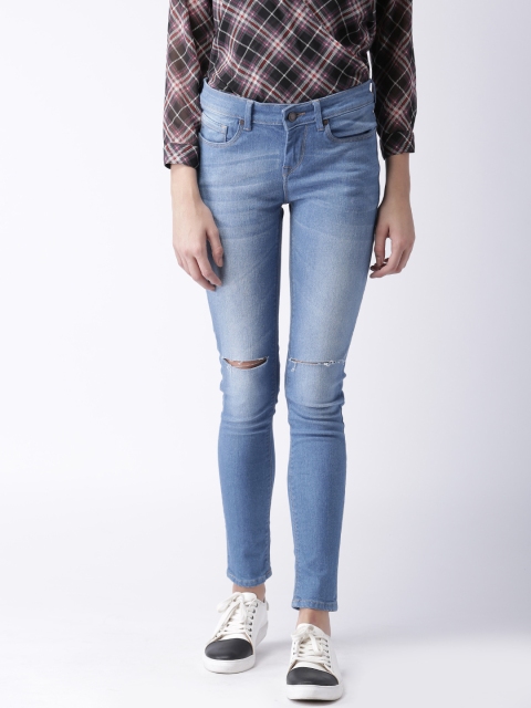 

Moda Rapido Women Blue Skinny Fit Slash Knee Stretchable Jeans