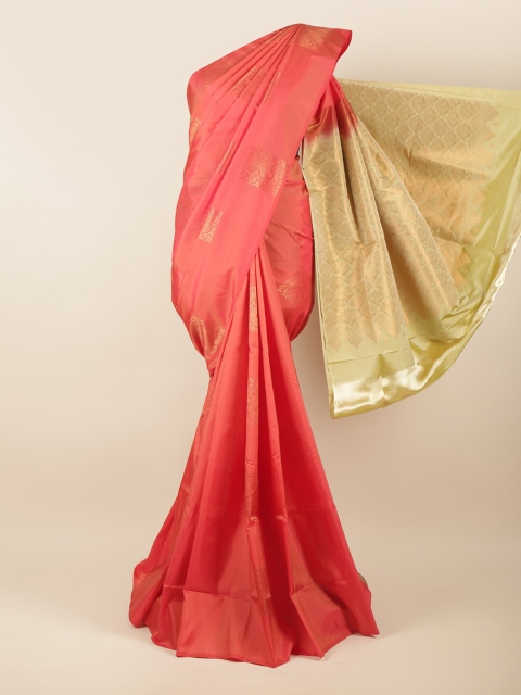 

Pothys Pink & Cream-Coloured Ethnic Motifs Zari Art Silk Saree