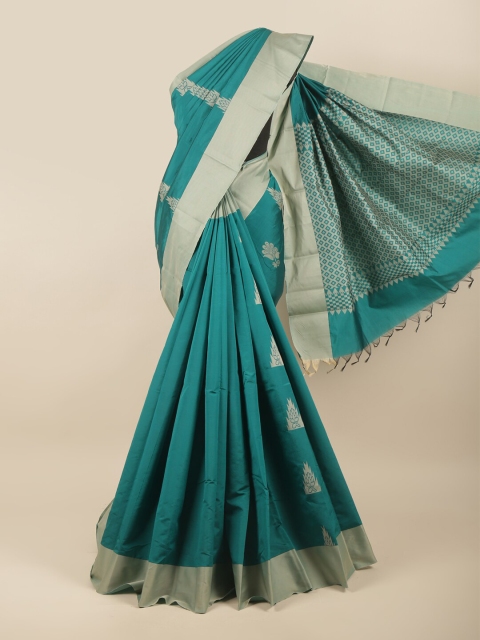 

Pothys Green Woven Design Silk Cotton Saree