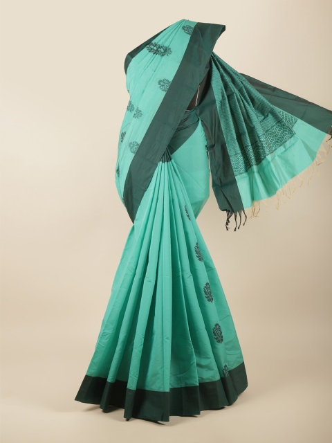 

Pothys Green Ethnic Motifs Silk Cotton Saree