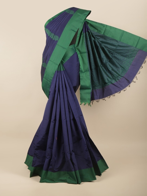 

Pothys Blue & Green Ethnic Motifs Silk Cotton Saree