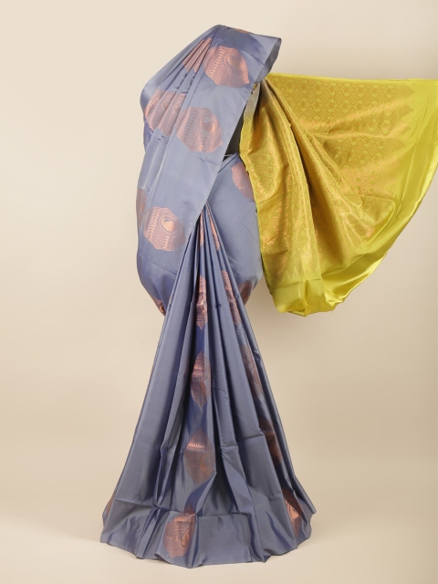 

Pothys Blue & Yellow Ethnic Motifs Zari Art Silk Saree