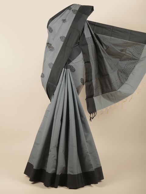 

Pothys Grey & Black Woven Design Jute Silk Saree