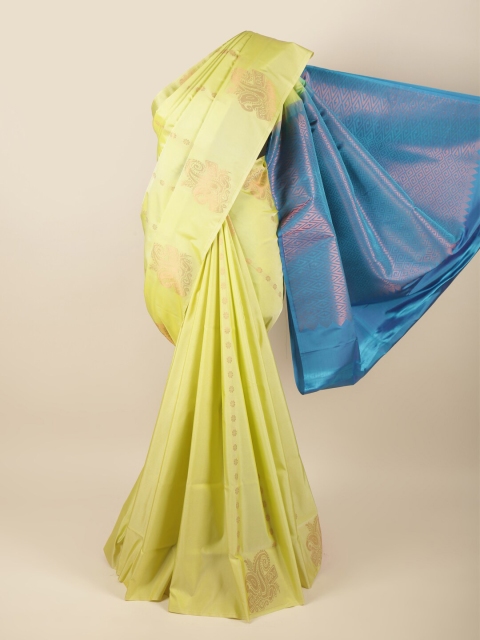 

Pothys Green & Blue Ethnic Motifs Zari Art Silk Saree