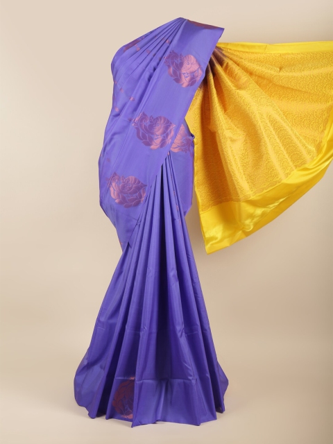 

Pothys Blue & Yellow Woven Design Zari Art Silk Saree
