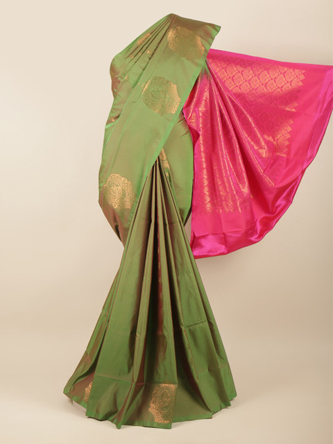 

Pothys Green & Pink Woven Design Zari Art Silk Saree