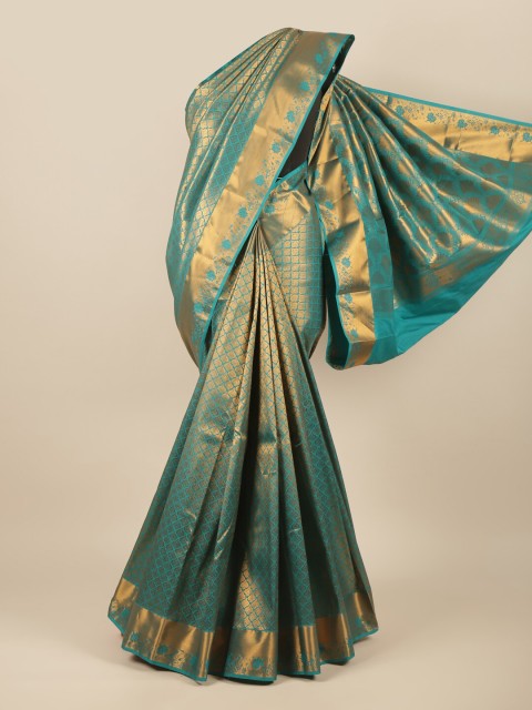 

Pothys Green Woven Design Pure Silk Saree