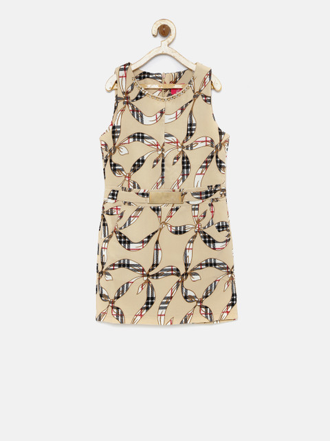 

Tiny Girl Beige Printed Sheath Dress