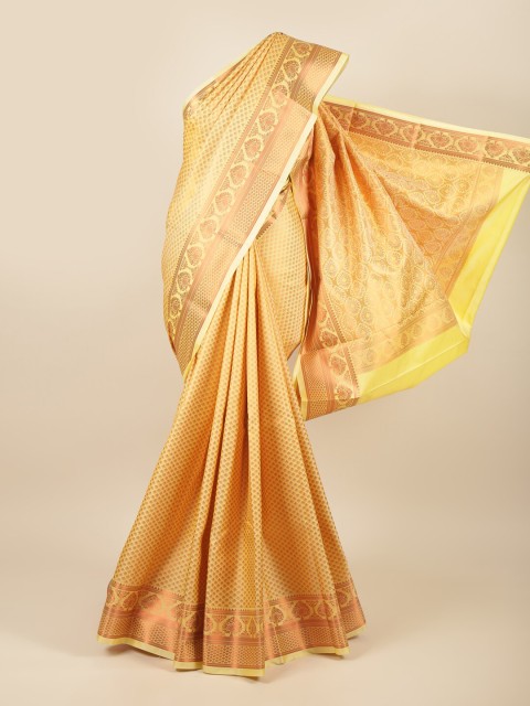 

Pothys Gold-Toned Woven Design Zari Pure Silk Saree